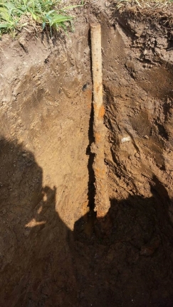 Old sewer pipe needing replacement